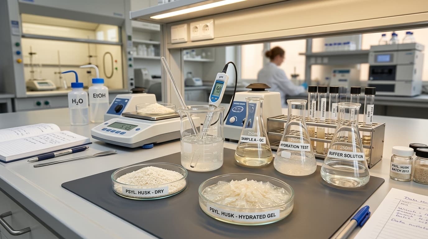 Quality documentation and specification verification for psyllium husk exports